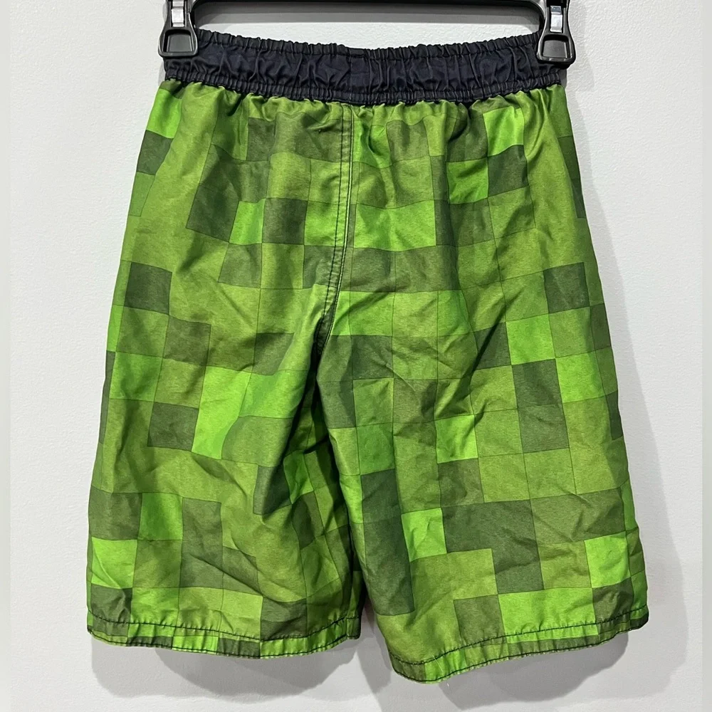 MINECRAFT Green Creeper Board Short Swim Trunks